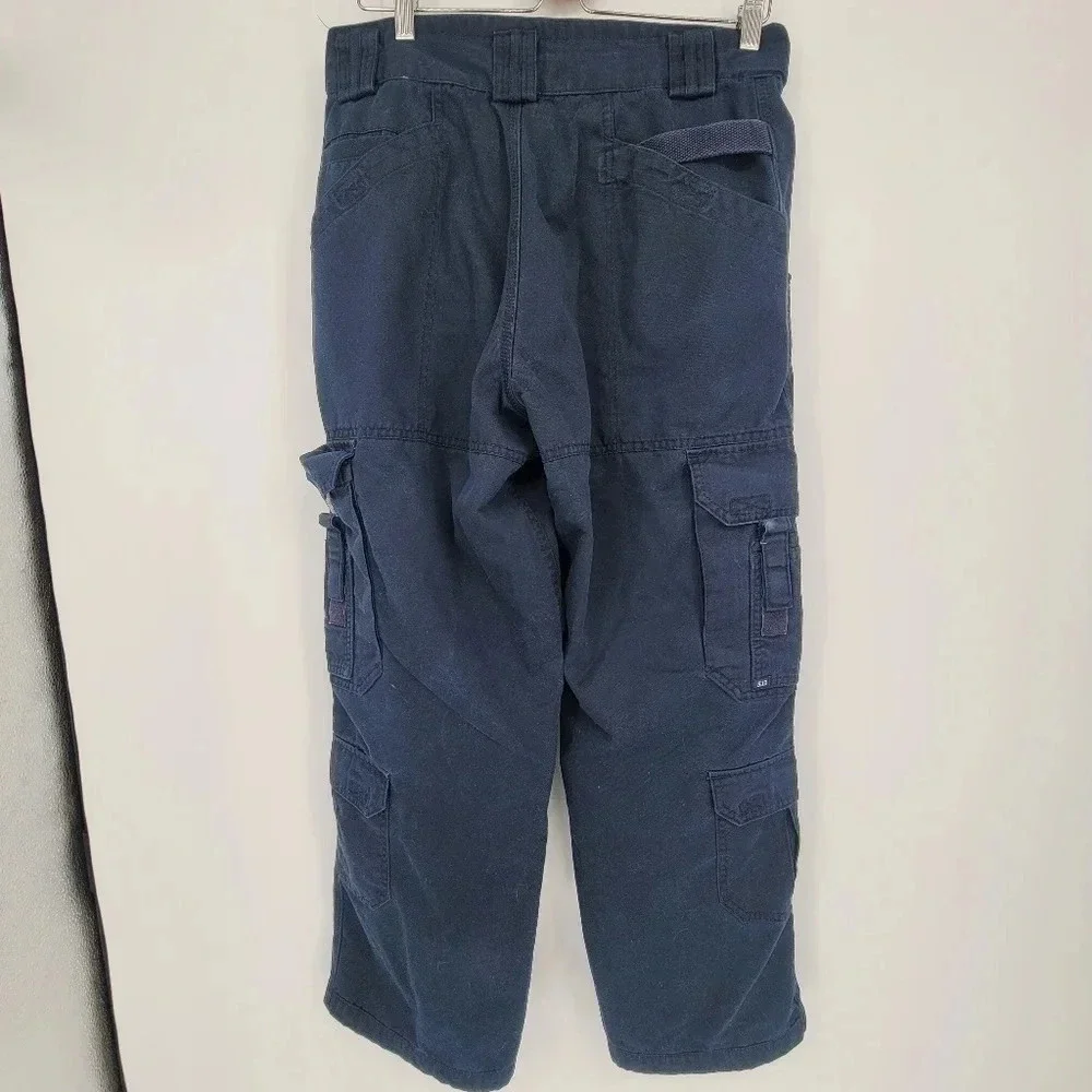 5.11 tactical series  PRO RIPSTOP mens cargo navy knee pads pants size W 32 L 30